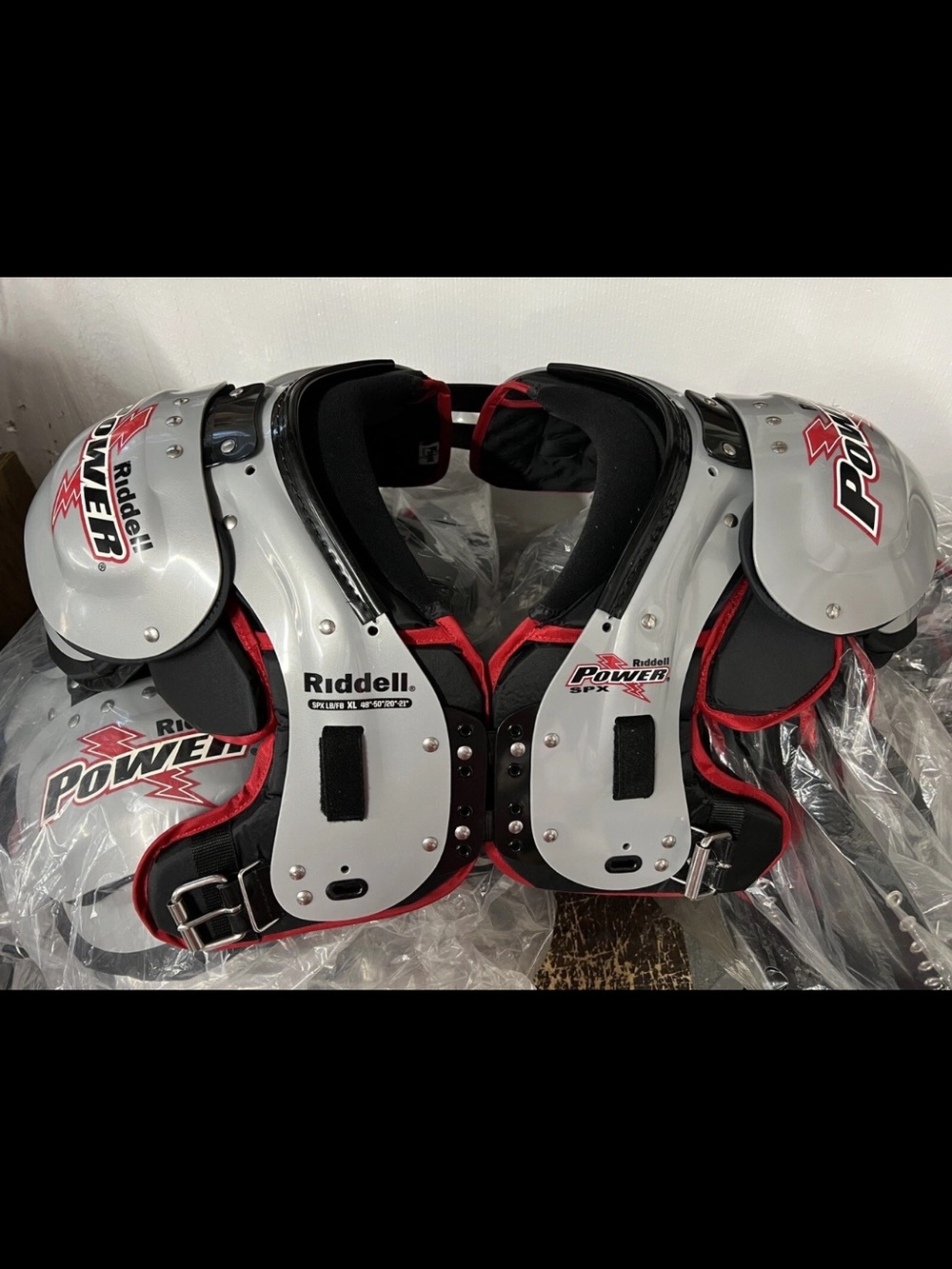 NEW !! Riddell Power SPX RB/DB Men’s XL Football Shoulder Pads 48-50”/ 20"-21"